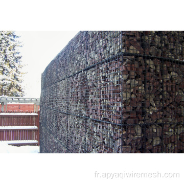 Boîte de gabion hexagonale torsadée Mur de soutènement